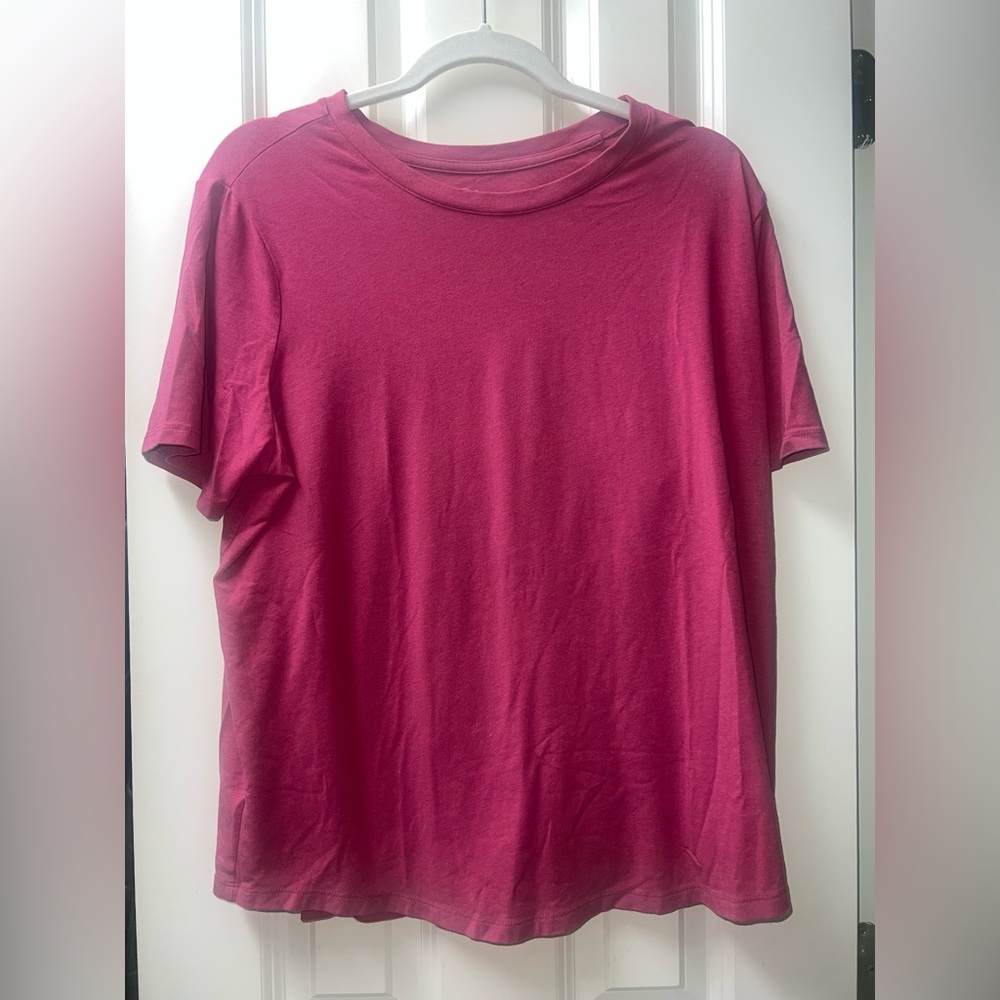 TERRA & SKY Plus Rosiest Rouge Crew Neck Short Sleeve T-Shirt Sz 1X NWOT